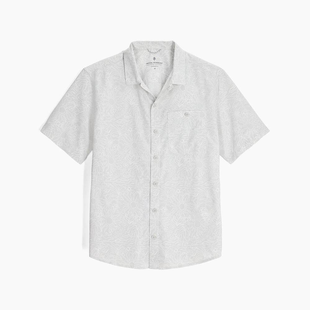 NEW ROYAL ROBBINS men's salathe sun shirt in soapstone solar